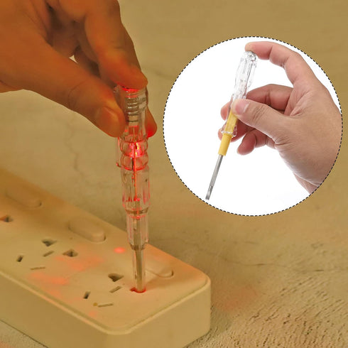 PATIKIL Voltage Tester AC 150-500V, Contact Electrical Detector Slotted Screwdriver Tester Pen, Pack of 4