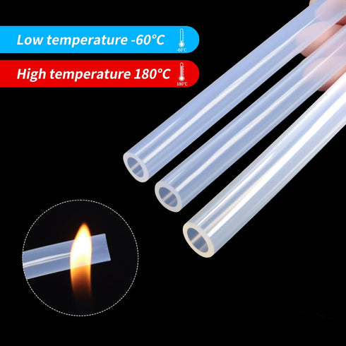 Tubes,9.84Ft 5/16" ID25/64" (8mm10mm) Silicone OD Clear Food Grade Silicone tubing,For Food Grade Soft Milk Beer