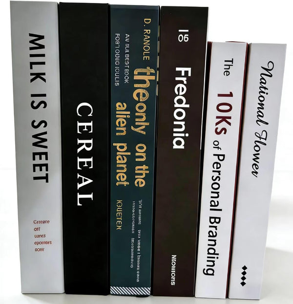 Generic Set of 6 Vintage Faux Books for Decor Hardcover Fake Books for