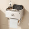 Voldra Toilet Paper Holder with Shelf, Flushable Wipes Dispenser for Bathroom, Adhesive