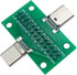2 Pcs USB 3.1 Type-C Male to Female Test Board with PCB Board 24 Pins Double-Sided Socket for Data Transfer