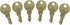 6PCS E114 E-114 Paper Towel Dispenser Keys for Toilet Paper Dispenser Toilet Tissue Dispensers & Soap Key Bob