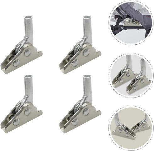 Ipetboom 4pcs 180-degree Multi-Angle Adjustable Folding Support Hinges for Beach Chairs and Folding Stools, Locking