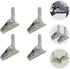 Ipetboom 4pcs 180-degree Multi-Angle Adjustable Folding Support Hinges for Beach Chairs and Folding Stools, Locking