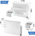 Litwaro Desk Side Storage, Hanging Organizer with Magnetic Pen Holder, Laptop Holder for Standing Desk, White