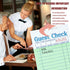 Officeva 6 Pack 300 Budgenix Guest Checks Server Note Pads, Orders, Green Guest Check Pads with Bottom Receipt
