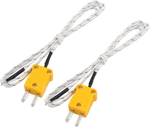uxcell 2 Pcs K Type 800C Wire Lead Measuring Thermocouple Sensor - 1M 3.3Ft