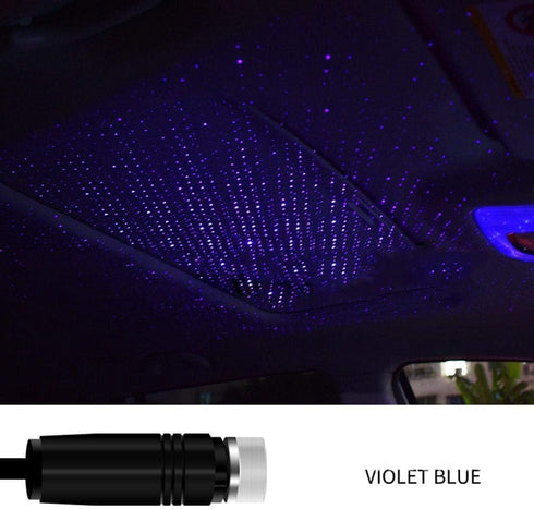 Car Roof Star Night Lights Mini LED Projection Lamp, USB Star Projector Night Light for Wedding, Ceiling, Bedroom, Party