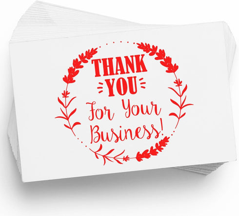 Packaging 1-5/8" Pre-Inked Grateful Blooms Business Thank You Stamp | Professional Custom Pre-Inked Stamper for Small