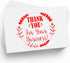Packaging 1-5/8" Pre-Inked Grateful Blooms Business Thank You Stamp | Professional Custom Pre-Inked Stamper for Small