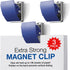 Extra Strong Large Blue Magnetic Clips for Refrigerator and More, 3-Pack