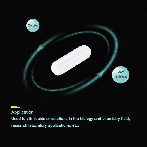 MECCANIXITY Magnetic Stirrer Mixer with PTFE Coating Magnet - 25mm/30mm Cylinder Shape, White, 8Pcs for Laboratory