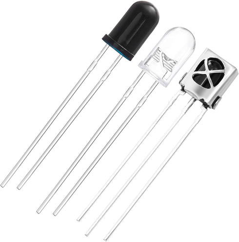 Chanzon 940nm IR Infrared LED Diode 5mm Emitter + Receiver Sender Reciver Kit + VS1838B 1838 Sensor Ray Night Vision 940 nm 20pcs Lighting Lamp Bulbs Assortment for Arduino Raspberry