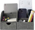 UnionBasic Multi-functional Leather Desk Organizer, Pen Holder for Office Stationery Storage