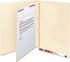 Self-Adhesive Folder Divider by Smead, 1" Twin Prong Fastener, Letter Size, Manila, 100 per Box (68027)