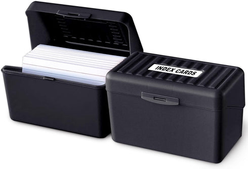 Olivo Index Card Holder Box 3x5 Flash Note Card Holder Storage File Box