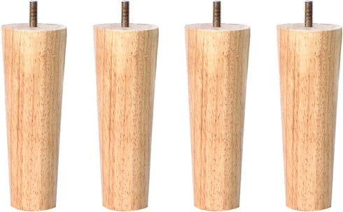 KDDEON M8 Threaded Rod Straight Tapered Solid Wood Furniture Legs,Coffee Table Legs Hardwood
