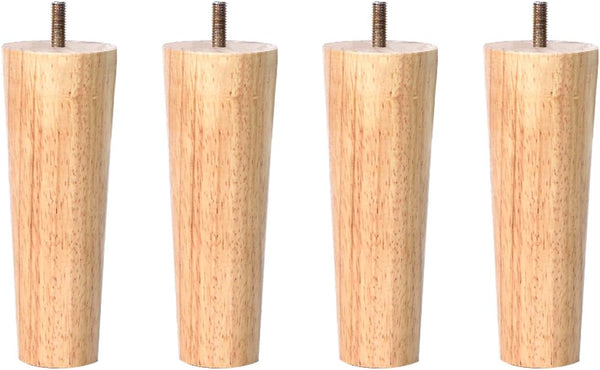KDDEON M8 Threaded Rod Straight Tapered Solid Wood Furniture Legs,Coffee Table Legs Hardwood
