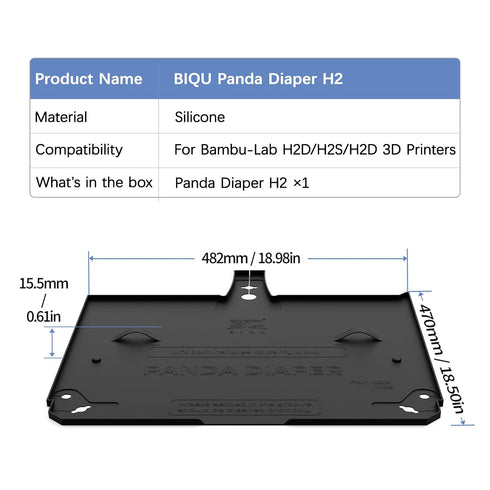 H2 H2D H2S H2C 3D BIQU Panda Diaper for Gather Filament Waste Compatible with Bambu-Lab Printers