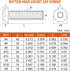 3/8-16 x 2" Button Head Socket Cap Screws - 304 Stainless Steel 18-8, Bright Finish, Fully Threaded, 10 PCS