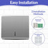 Commercial 250 Fold/300 Stardrix Paper Towel Dispenser Wall Mount, Brushed Stainless Steel Paper Towel Holder