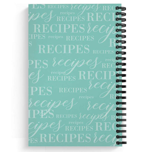 Gotcha Covered Notebooks Softcover Recipes With Love 5.5" x 8.5" Spiral Recipe Notebook/Journal, 120 Recipe Pages, Durable Gloss Laminated Cover, Black Wire-o Spiral. Made in the USA