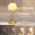 5000mAh 3 Dimmable Shenmoyl Tulip Table Lamp with Battery & Touch Control, Cordless Table Lamp with Colors