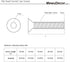 M6-1.0 Flat Head Socket Cap Screws, 10/12/16/20/25mm, Allen Socket Drive, Stainless Steel 18-8 (304), 50 PCS, DIN 7991
