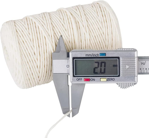 PerkHomy Cotton Butchers Twine String 500 Feet, 2mm Food Safe Twine for Cooking and Crafts