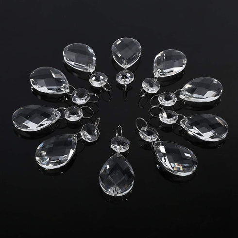 RASTKY 10Pcs Clear Glass Crystal Prisms Chandelier Pendant Light Drops, Vivid Sun Shine Reflection, Ideal Decor