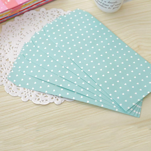 SCStyle 50 Pack Colored Envelopes, 3.35 x 6.89 Inches, 10 Unique Design Cute Coin Invitation Gift Card Postcard