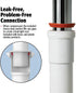 Plumb Pak 46WK Extension Coupling; 1-1/2-Inch or 1-1/4-Inch by 1-1/2-Inch, White