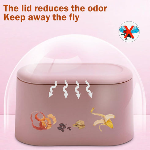 90 0.5 Countertop Mini Desk Trash Can with Lid with Pcs Trash Bag, Lint Bin Gallon Waste Bin for Table Tiny Garbage Can