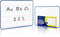 Magnetic Double Sided Dry Erase Board, 9" x 12" Small White Board, Ruled Blank Blue Framed Mini for Kids School Home