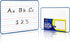 Magnetic Double Sided Dry Erase Board, 9" x 12" Small White Board, Ruled Blank Blue Framed Mini for Kids School Home