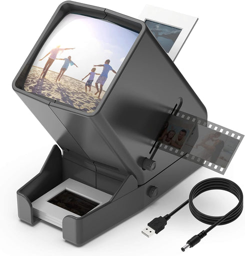 DIGITNOW!35mm Slide and Film Viewer, 3X Magnification LED Lighted Illuminated Viewing,USB Powered/Battery