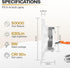 1 Pack 4 Inch 5CCT 2700K-6000K Dimmable, 9W=55W, 630LM POWERASIA LED Can Lights with Night Light, Retrofit Recessed