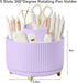 Desk Pencil Pen Holder 5 Slots, 360° Degree Rotating Organizer for Kids, Office, Home, School (Purple 2)