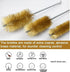7pcs Brass Wire Tube Brush Set, 11-Inch Long Brushes for Deep Cleaning Metal, Pipes, Bottles, Gold