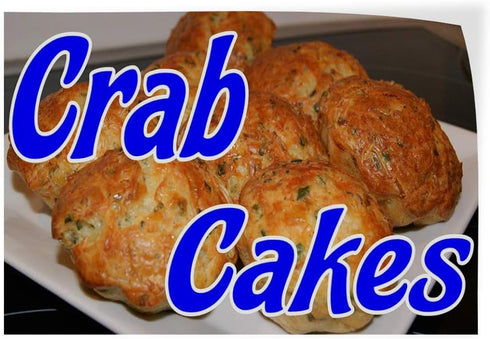 Fastasticdeals Decal Stickers Multiple Sizes Crab Cakes Restaurant Food Bar Industrial Vinyl Safety