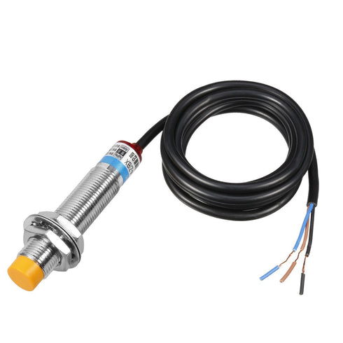 uxcell Inductive Proximity Switch Sensor NPN Normally Open, 6-36V DC, 12 mm Diameter