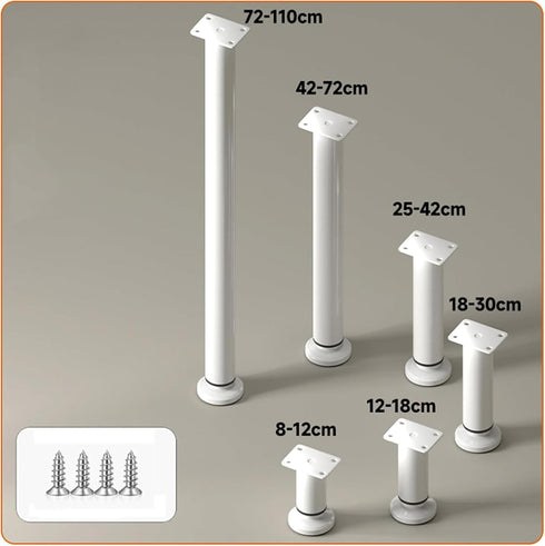 HJYCLFAZU Pack 4 of Furniture feet, Adjustable Table Legs, Cabinet Base Replacement Support feet for Sofa, Bed, Bedside