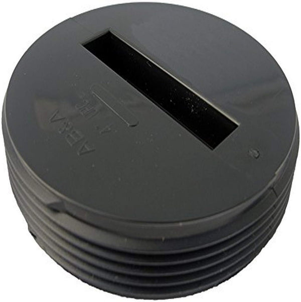 LASCO 33-3298 Countersunk Slotted ABS Black Plastic Cleanout Plug, 4-Inch