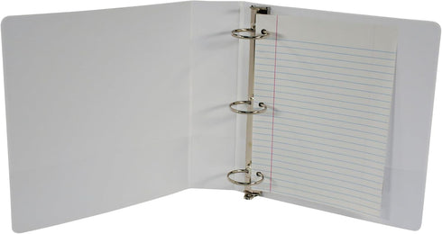 School Smart Polypropylene Round Ring View Binder, 2 Inches, White