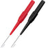 OIIKI 2Pcs 0.7mm Test Probe Pins, Non-Destructive Insulation Wire Piercing Needle, Black & Red