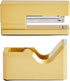 Paper Junkie 2 Piece Matte Gold Stapler and Tape Dispenser Set for Home Office Decor, Classroom Supplies, Desk