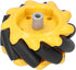 60mm Parts((2 Yellow High Hideness Mecanum Wheel -Directional Wheel TT Motor Hubs/Connector for Robot Car Kit DIY STEM