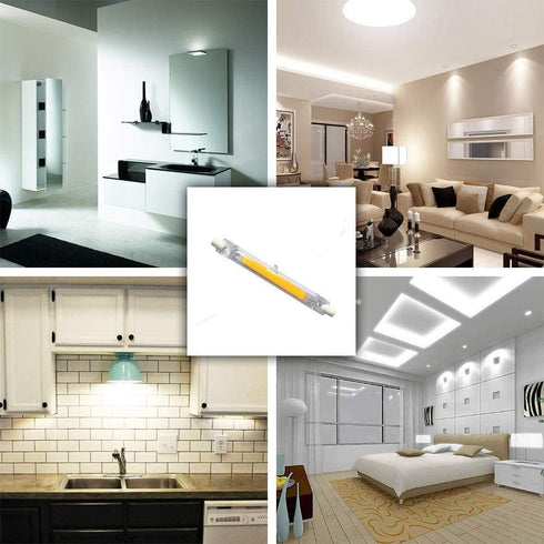 118mm 20W R7S LED Bulb, 200W Halogen Equivalent, 6000K Daylight White, Pack of 4.