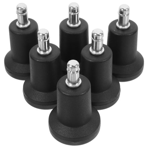 KALLORY 6pcs 2-inch Fixed Office Chair Casters Swivel Accent Chair Wheels Bell