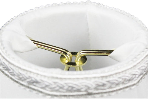 2.5x5x4 Down White Scallop Stretch Clip-on Candelabra Lampshade - Perfect for chandeliers, foyer lights, and wall
